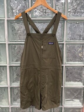 Patagonia Olive Utility Short Overalls